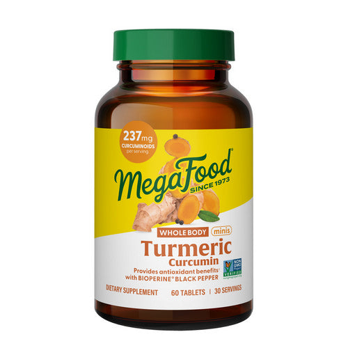MegaFood Turmeric Curcumin Minis Whole Body, 60 tablets