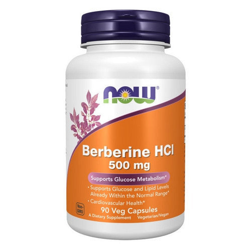 NOW Foods Berberine HCl 500 mg, 90 veg capsules
