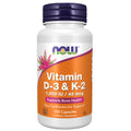 NOW Foods Vitamin D-3 and K-2 capsules
