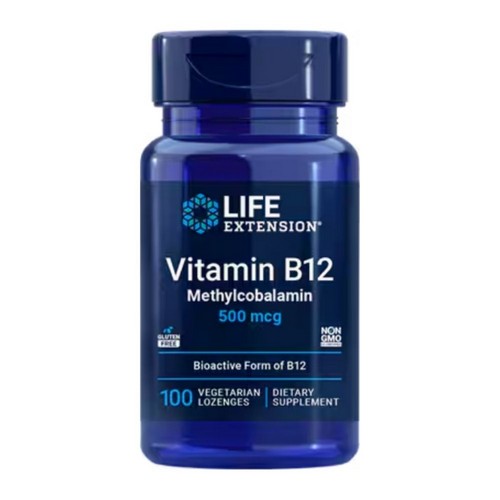 Life Extension Vitamin B12 Methylcobalamin 500 mcg, 100 veg lozenges